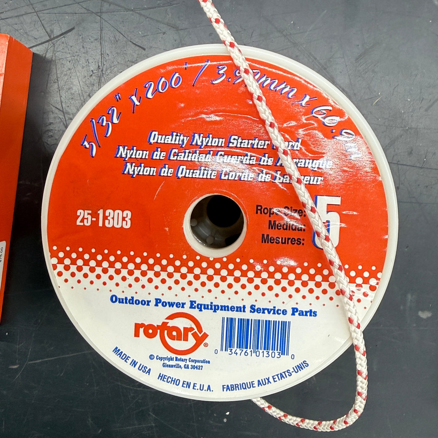 5mm Pull Start Rope Rotary Brand 1 foot piece