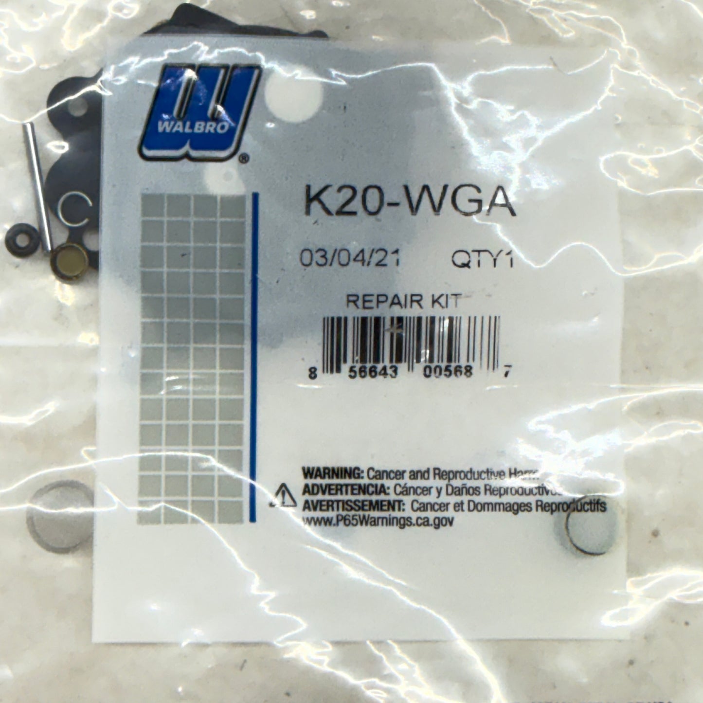 Walbro K20-WGA carb kit