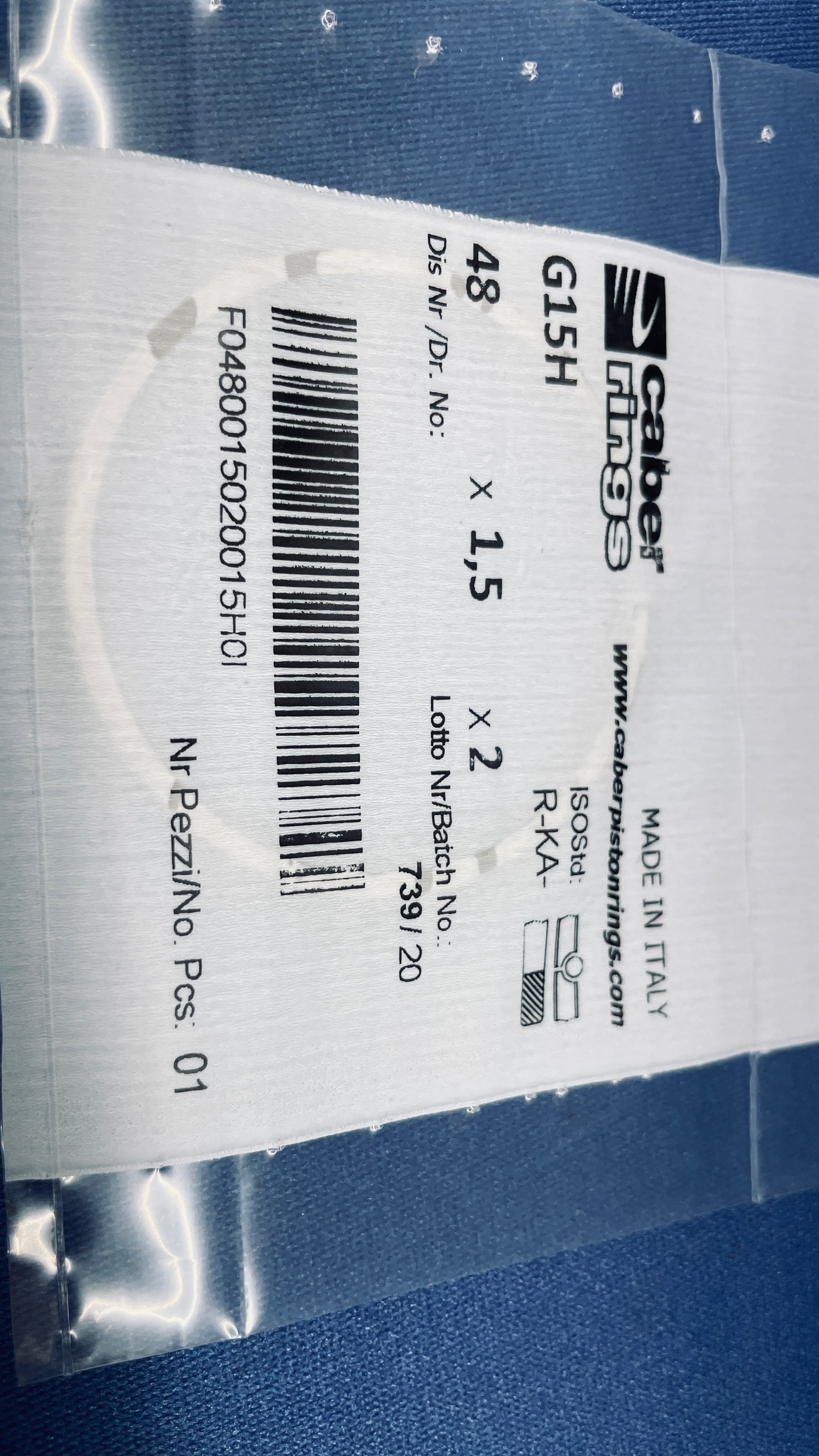 OEM 1.5mm CABER Piston Ring many sizes