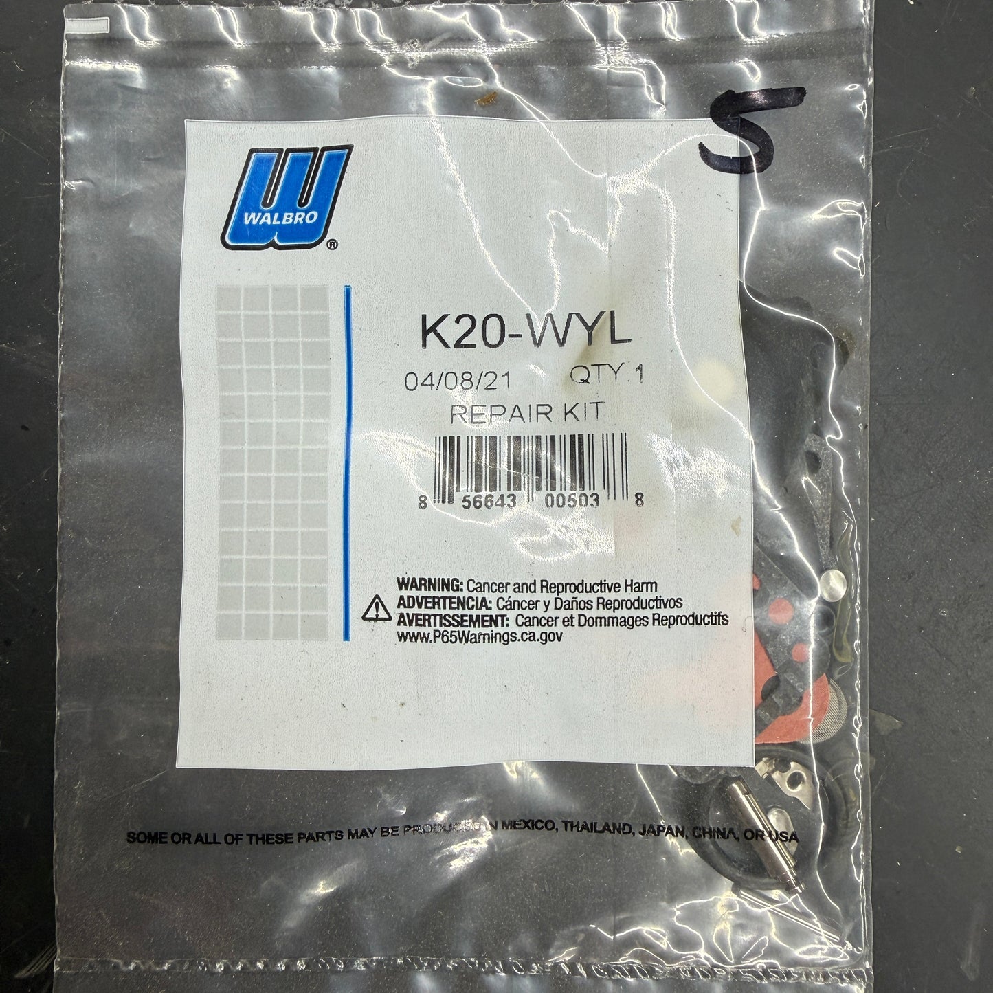 Walbro K20-WYL carb kit