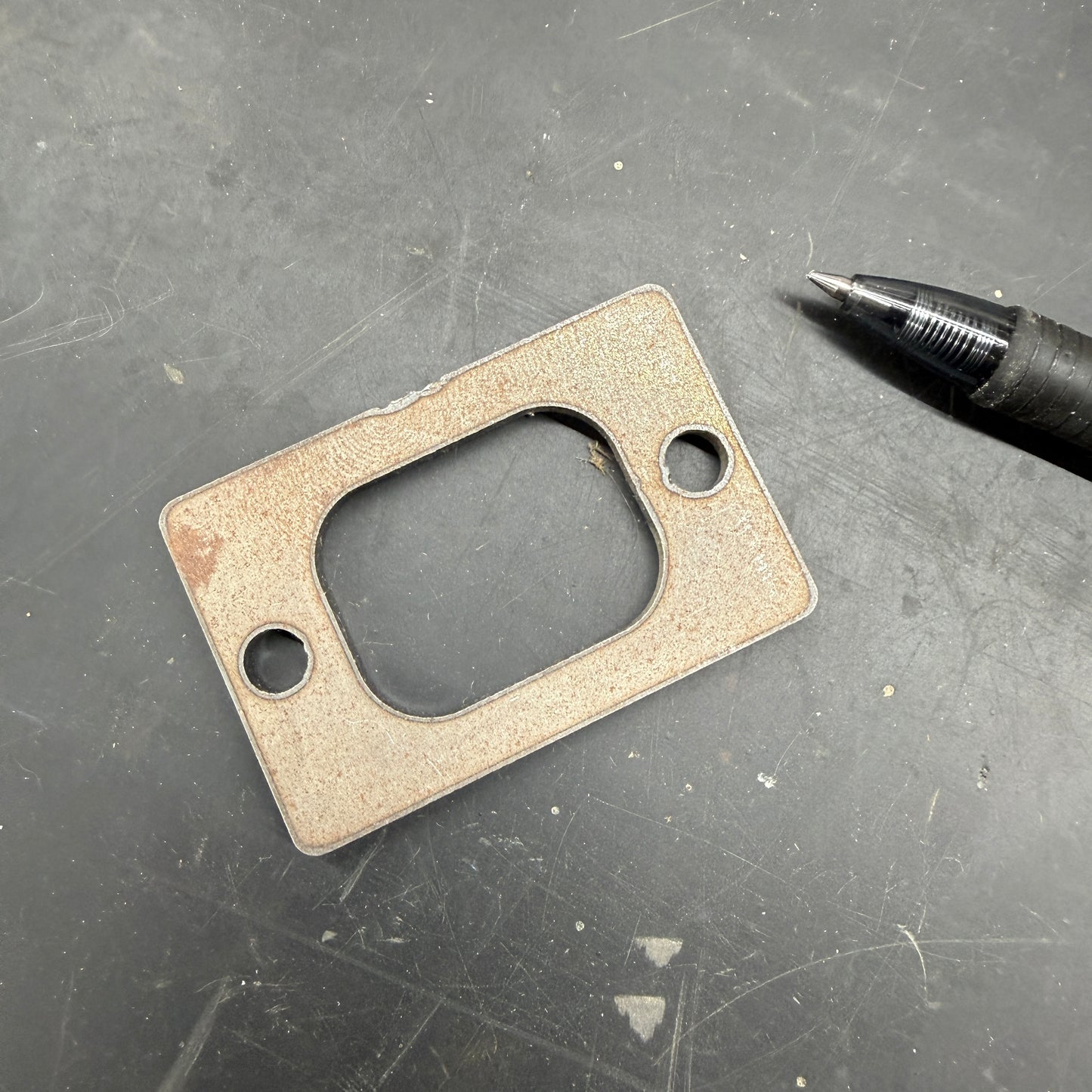 OEM SINISTER Exhaust Pipe Laser Cut Mount Flange 5 cube Husqvarna 372, 288, 390, 395, etc.