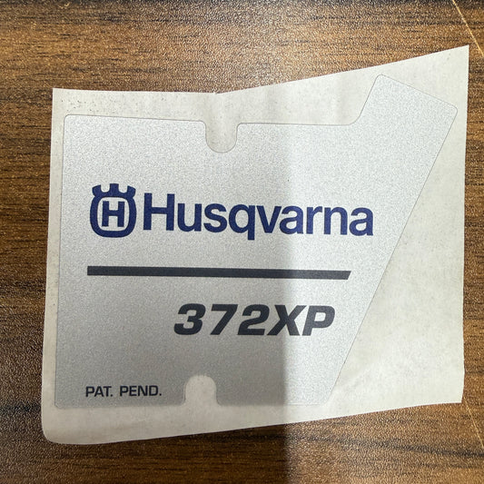 372xp OEM Husqvarna recoil decal