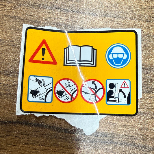 OEM Husqvarna safety sticker