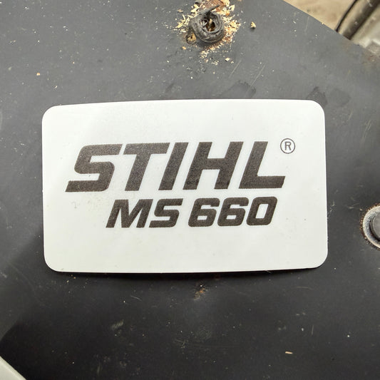 MS660 Stihl OEM Top Cover Badge