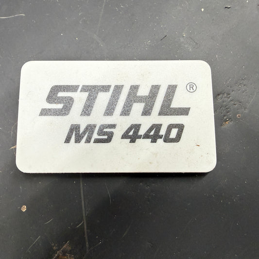 MS440 Stihl OEM Top Cover Badge