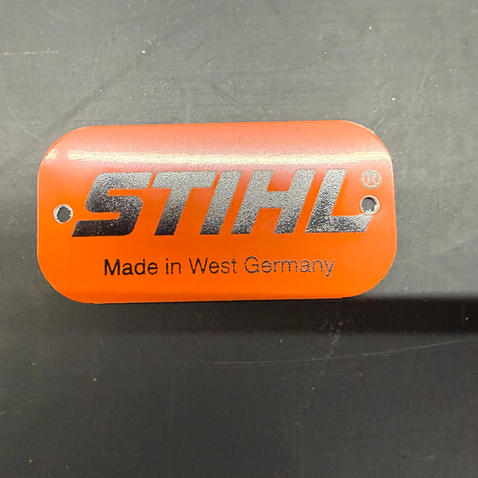 Stihl Chainsaw metal Made in West Germany restoration Recoil Badge