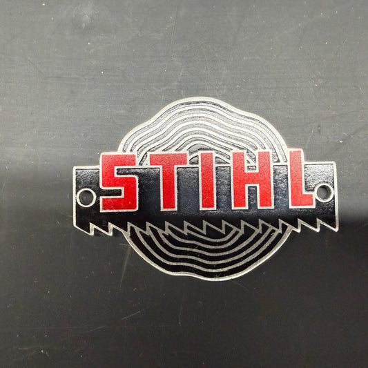 Stihl Chainsaw metal Old School Red restoration Recoil Badge