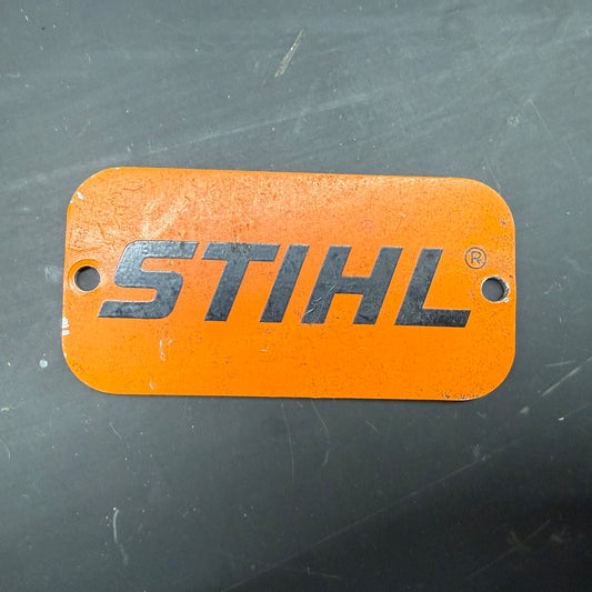 OEM Metal Stihl Recoil Badge Series 4 SMALL R gently used